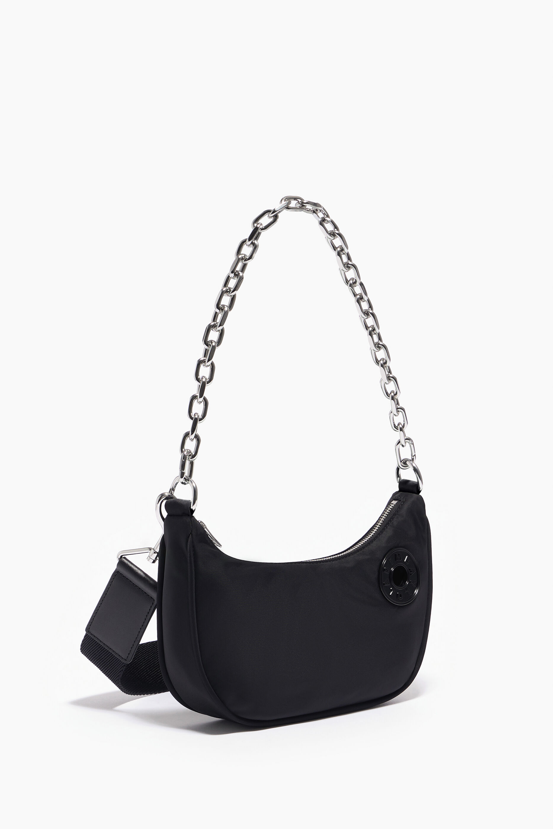 Bolsa de náilon preta Moon S