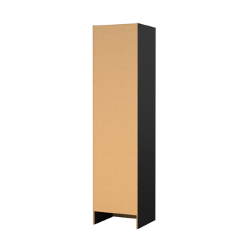 Opbergkast 1-deurs Cosmo zwart gelakt spaanplaat 200 x 49,2 x 47,1 cm