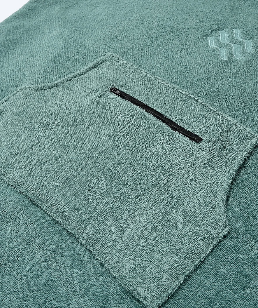 Watery badeponcho til junior - Bomuld - Forrest Green