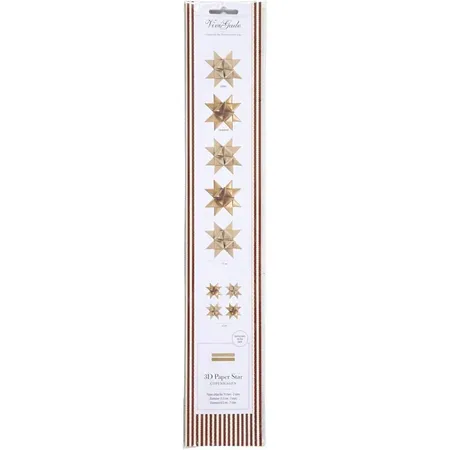Vivi Gade Papierstreifen für Fröbelsterne für 10 Sterne in gold glitzer und Lack