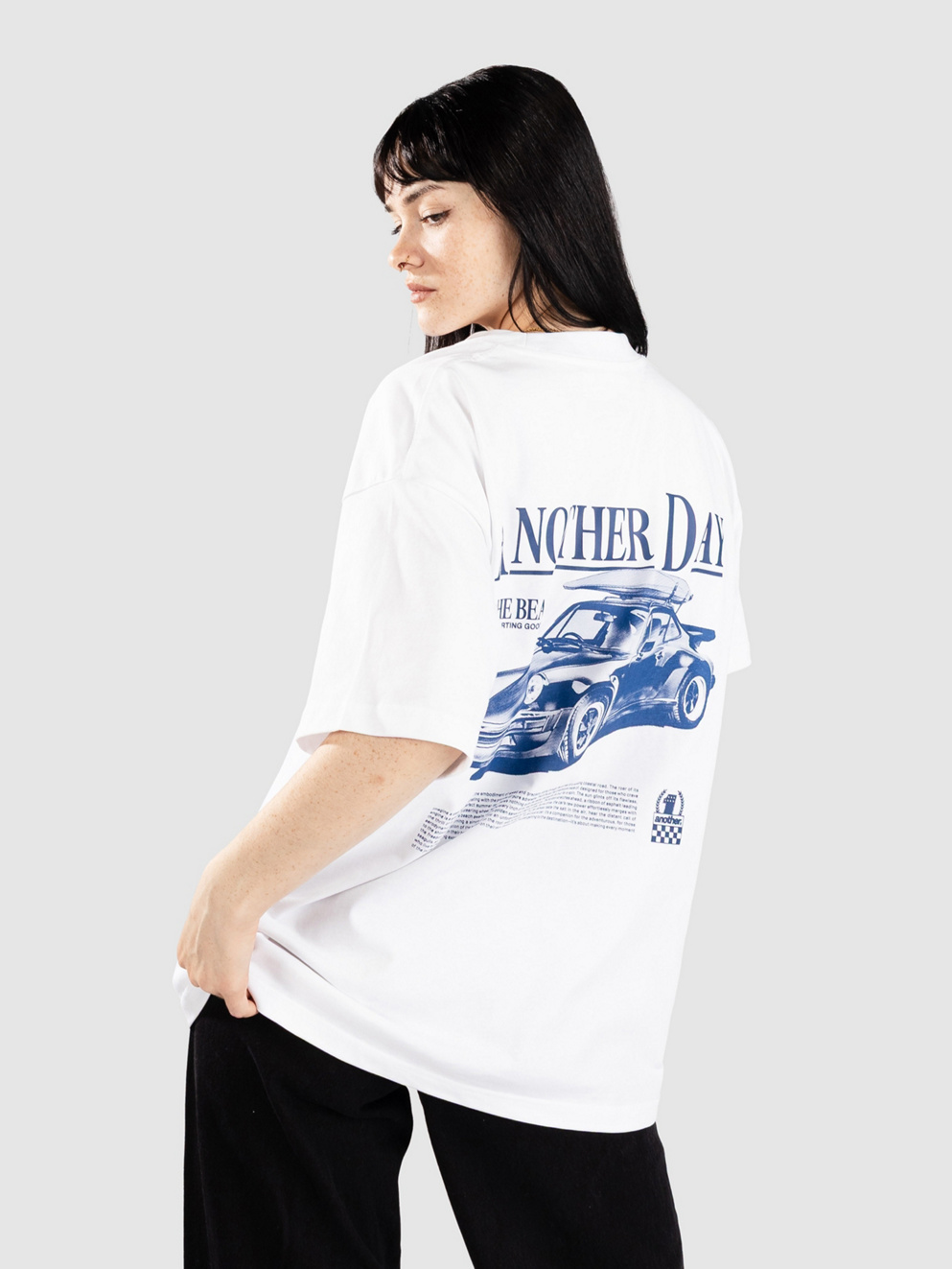 Another Cotton Lab Another Day Oversized T-Shirt white