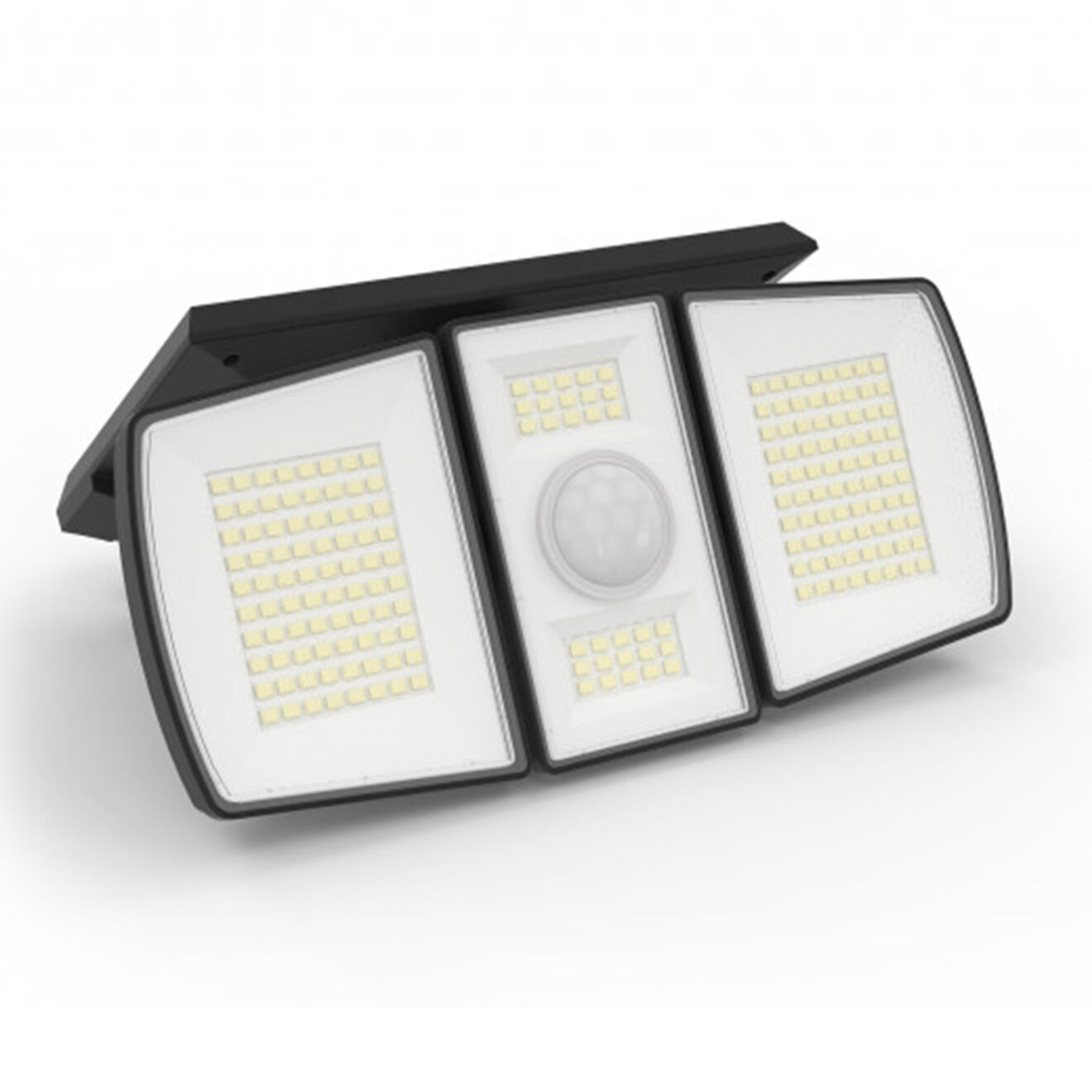 Pratik Garden Applique solaire murale Thunderlight 3 têtes 190 LED noire - 20x13x11 cm