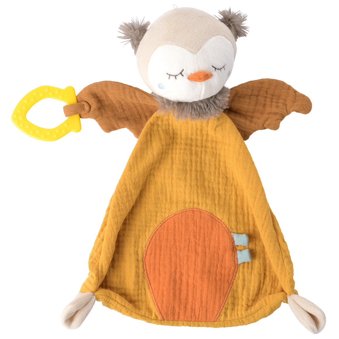 Topomini Baby Schmusetuch im Eulen-Design hellbraun