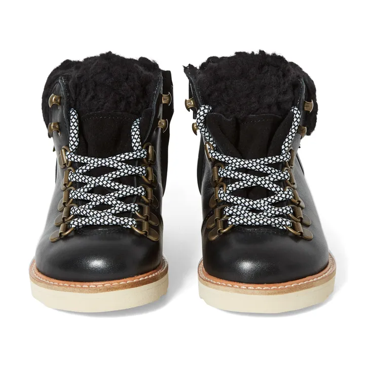 Young Soles Hiking Boots Fourrées Zip Eddie | Noir
