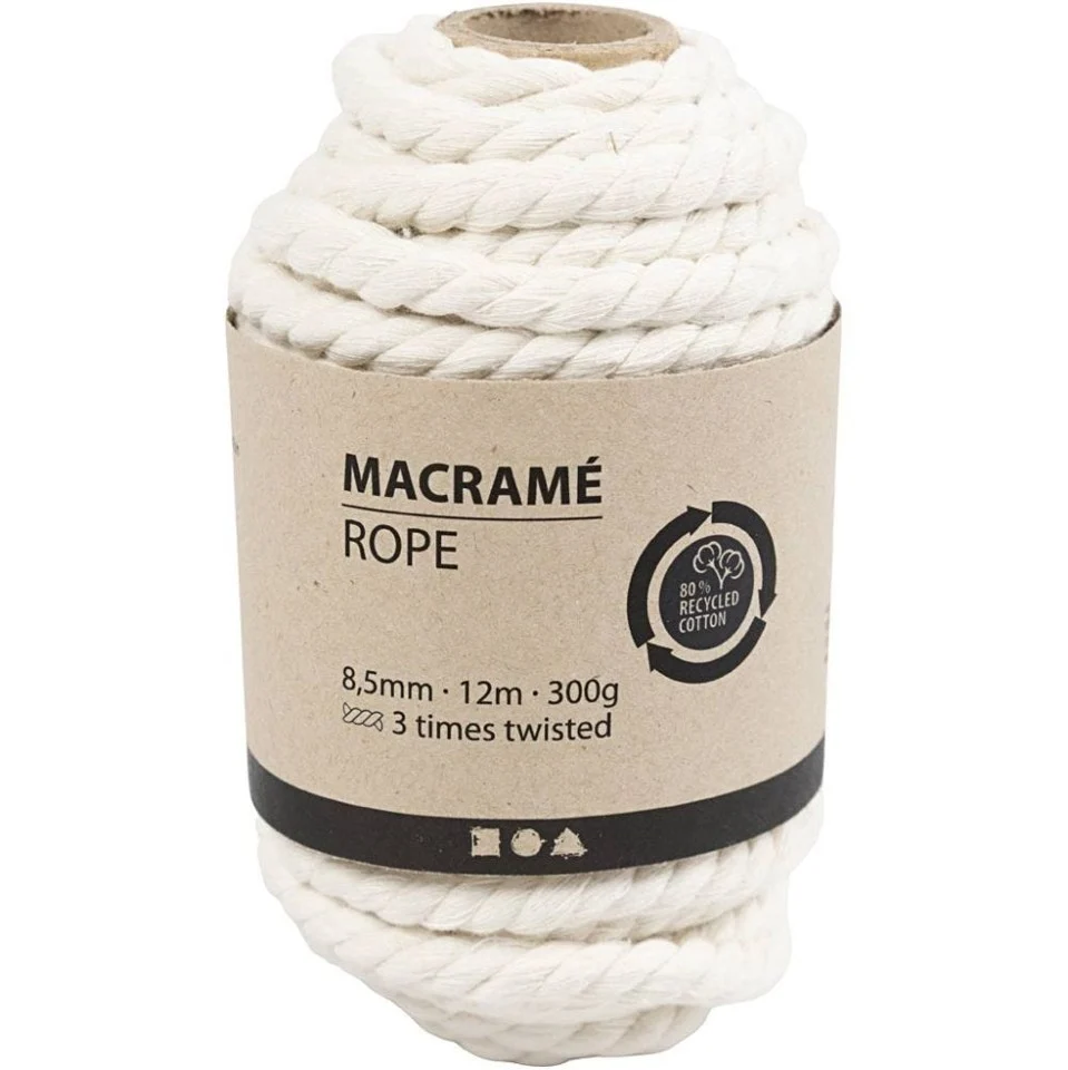 Craft Kit - Macramé reb - Råhvid
