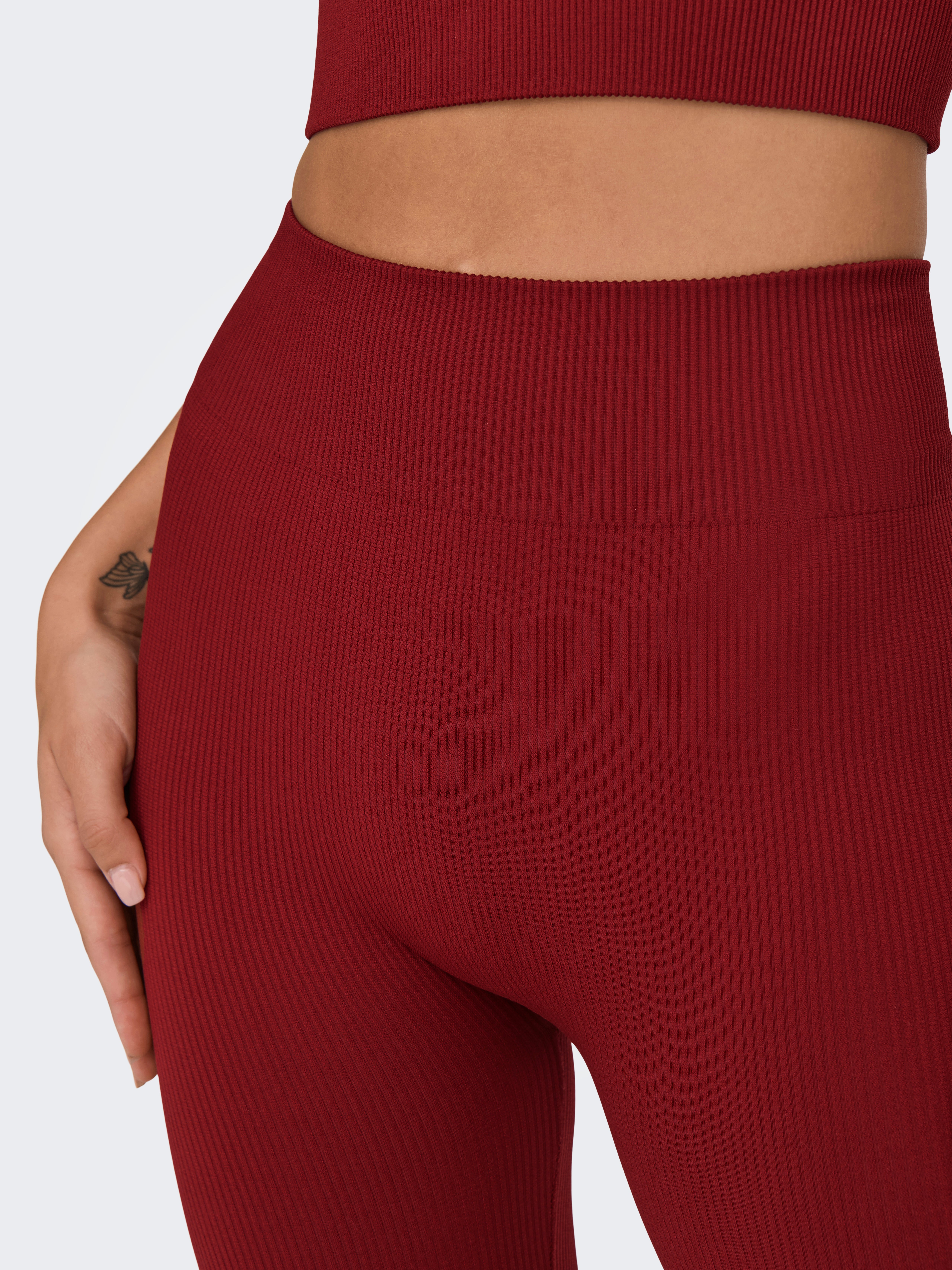ONPJAIA Hohe Taille Enger Schnitt Sportleggings Sun-Dried Tomato