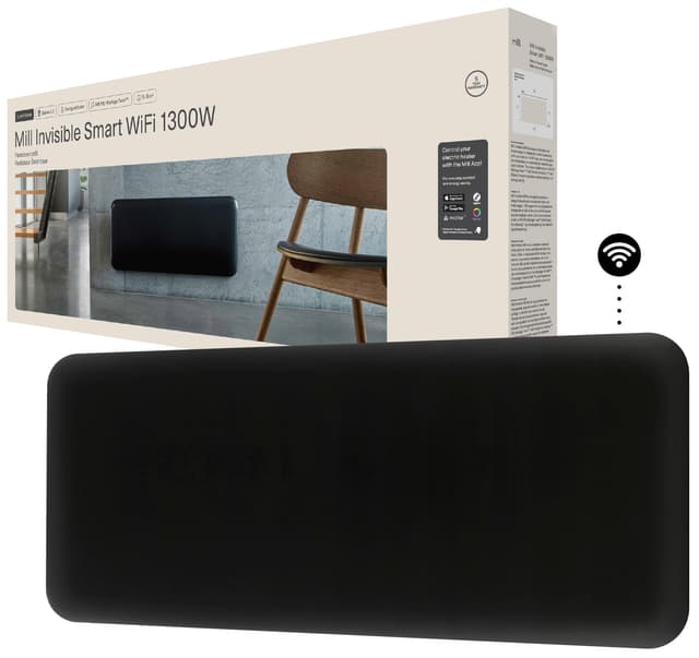Mill Invisible Wi-Fi Gen4 panelradiator PA1300WIFI4sort (sort)