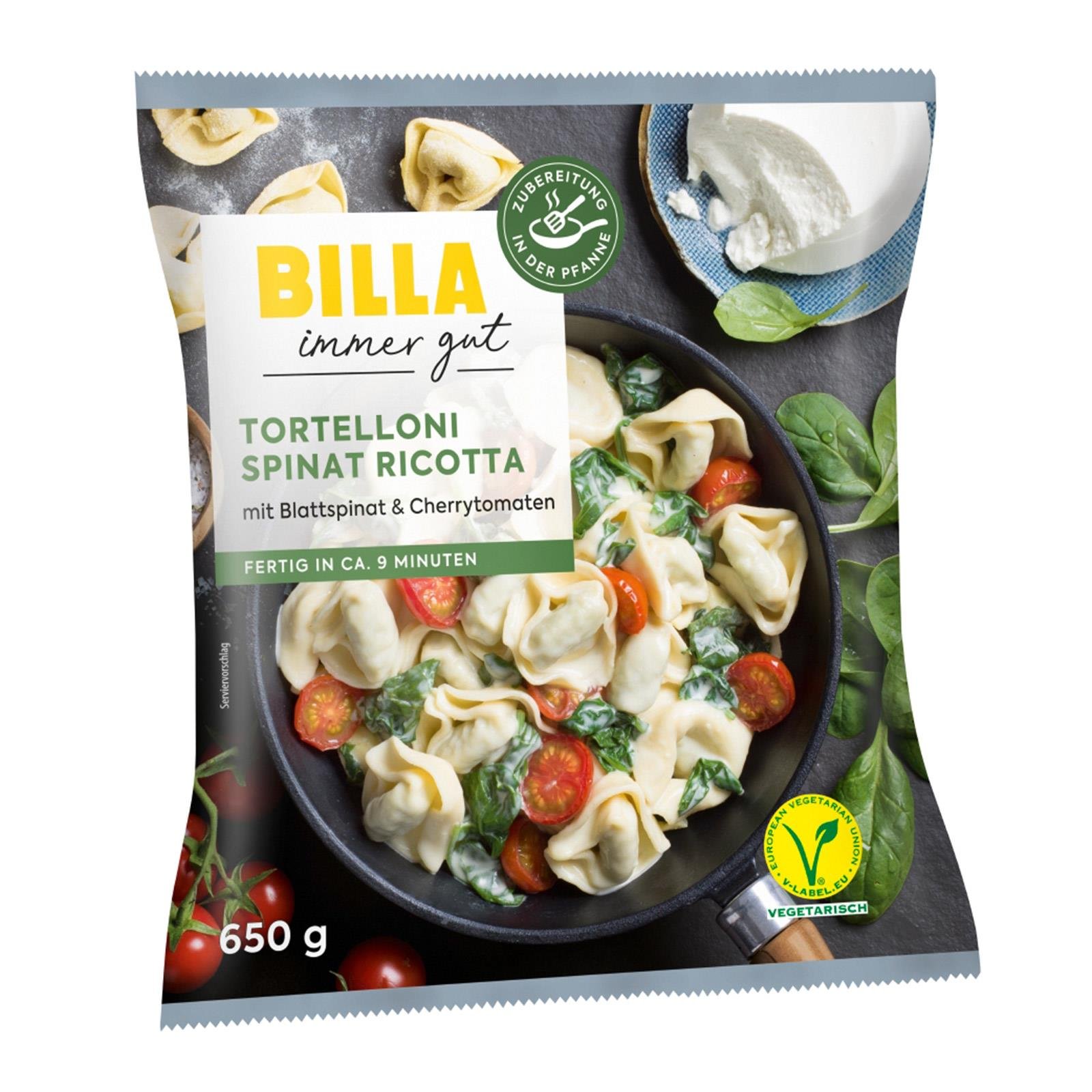 BILLA Tortelloni Spinat-Ricotta