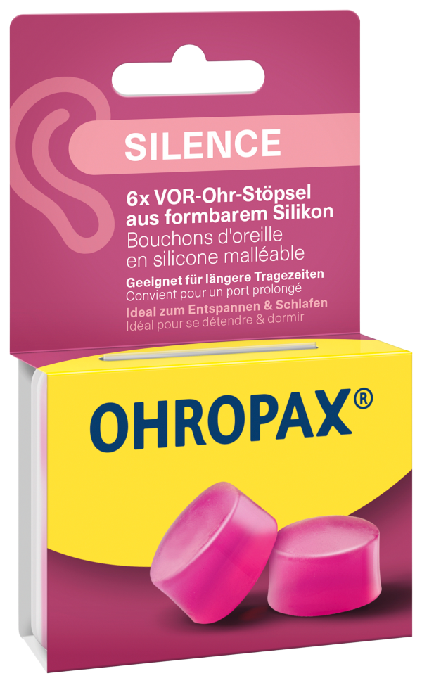 OHROPAX Ohrstöpsel<br>6 Stück, Box, Silicon Silence