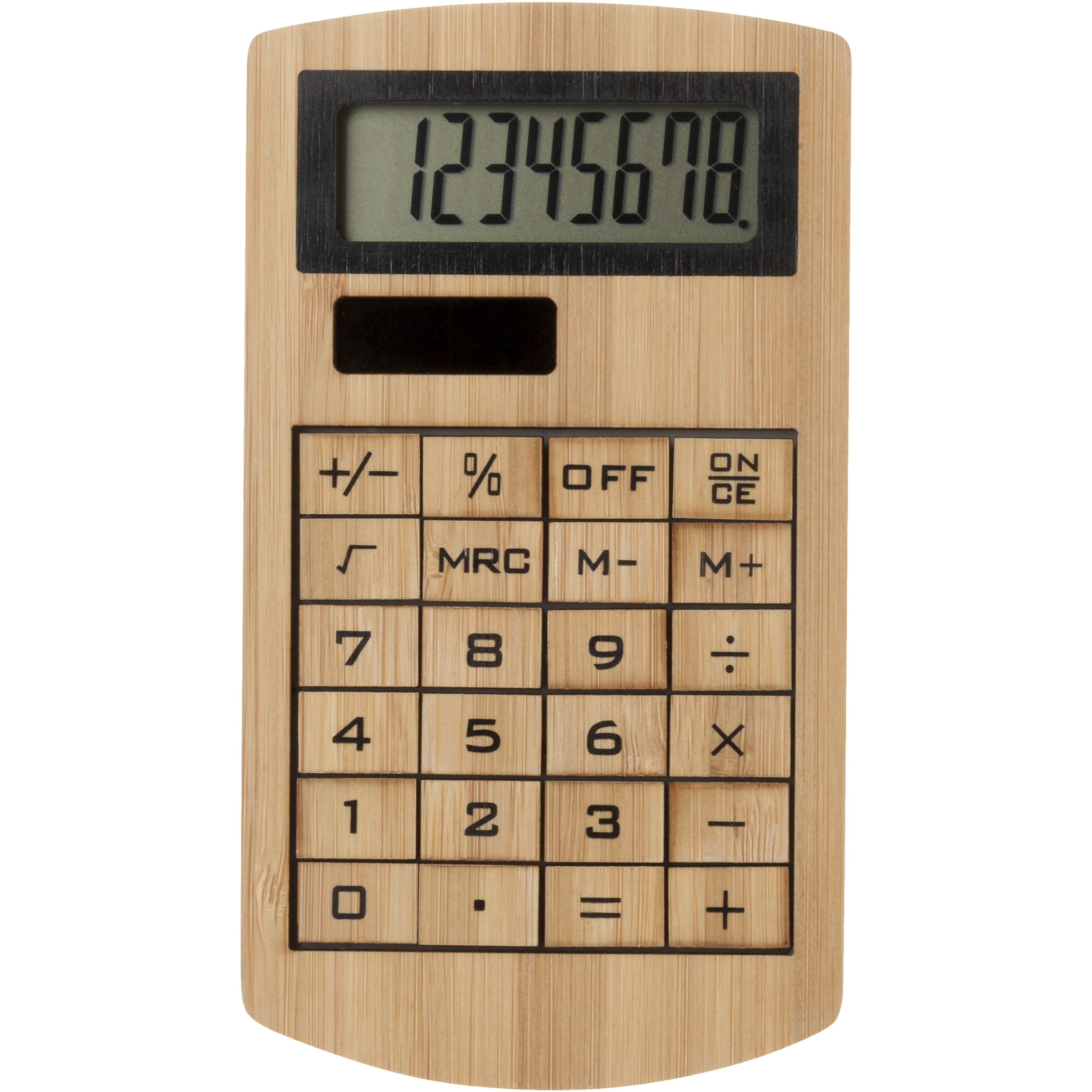 EgotierPro 123428 - Calculatrice en bambou Eugene
