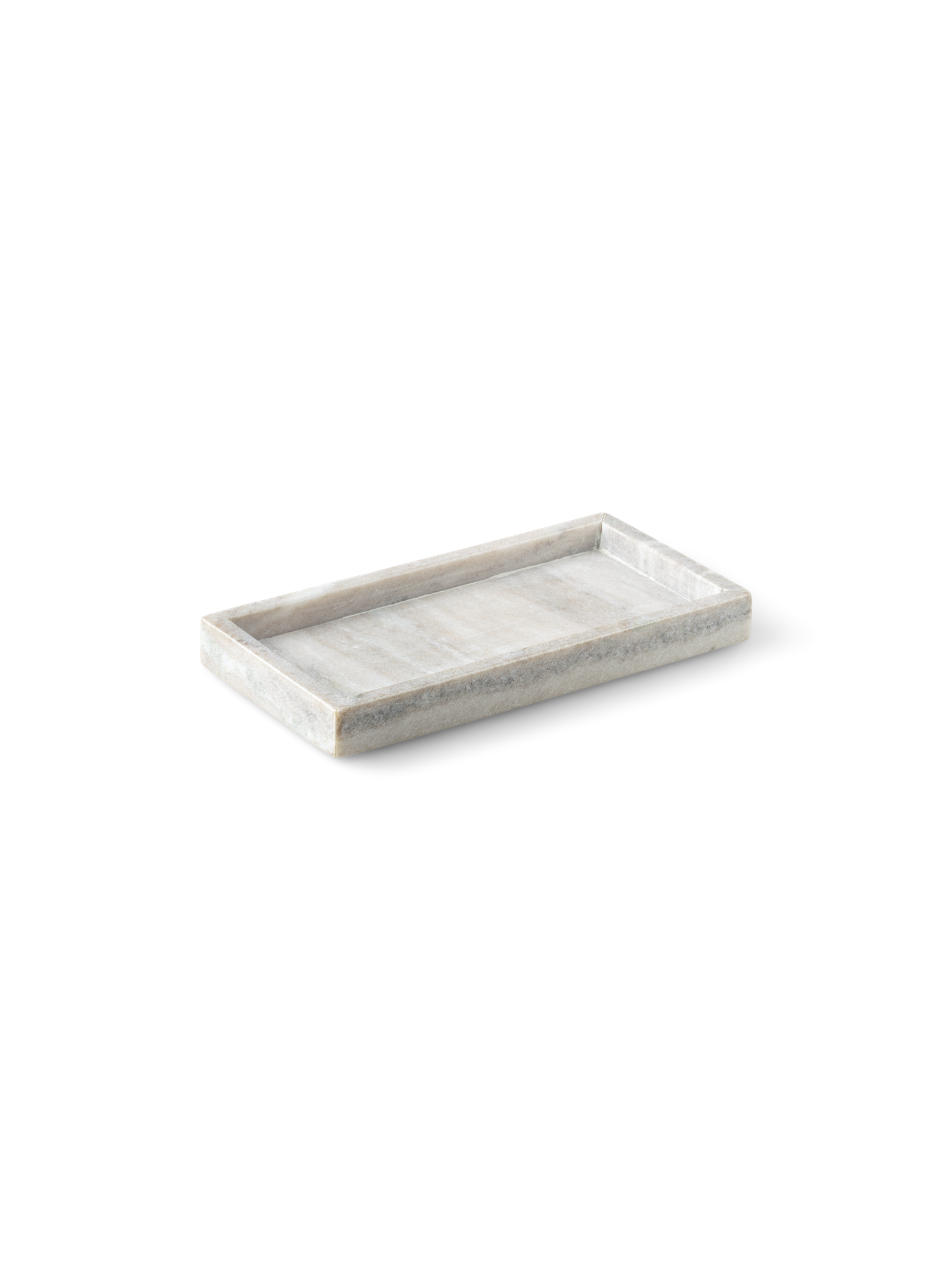 Dekorativ bakke | Marmor. 25 x 12 cm. | White