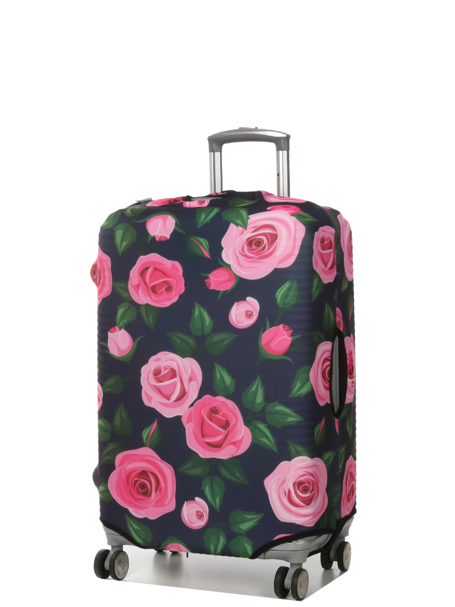 Housse de valise Periea Purple with Pink Roses M