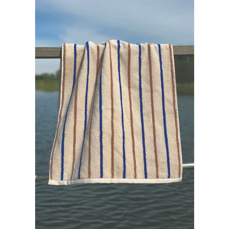 OYOY Handtuch Raita Towel - 70x140 cm caramel optic blue