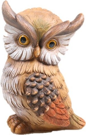 SID tuinbeeld uil Ubbe bruin 22,5 x 13 x 43 cm
