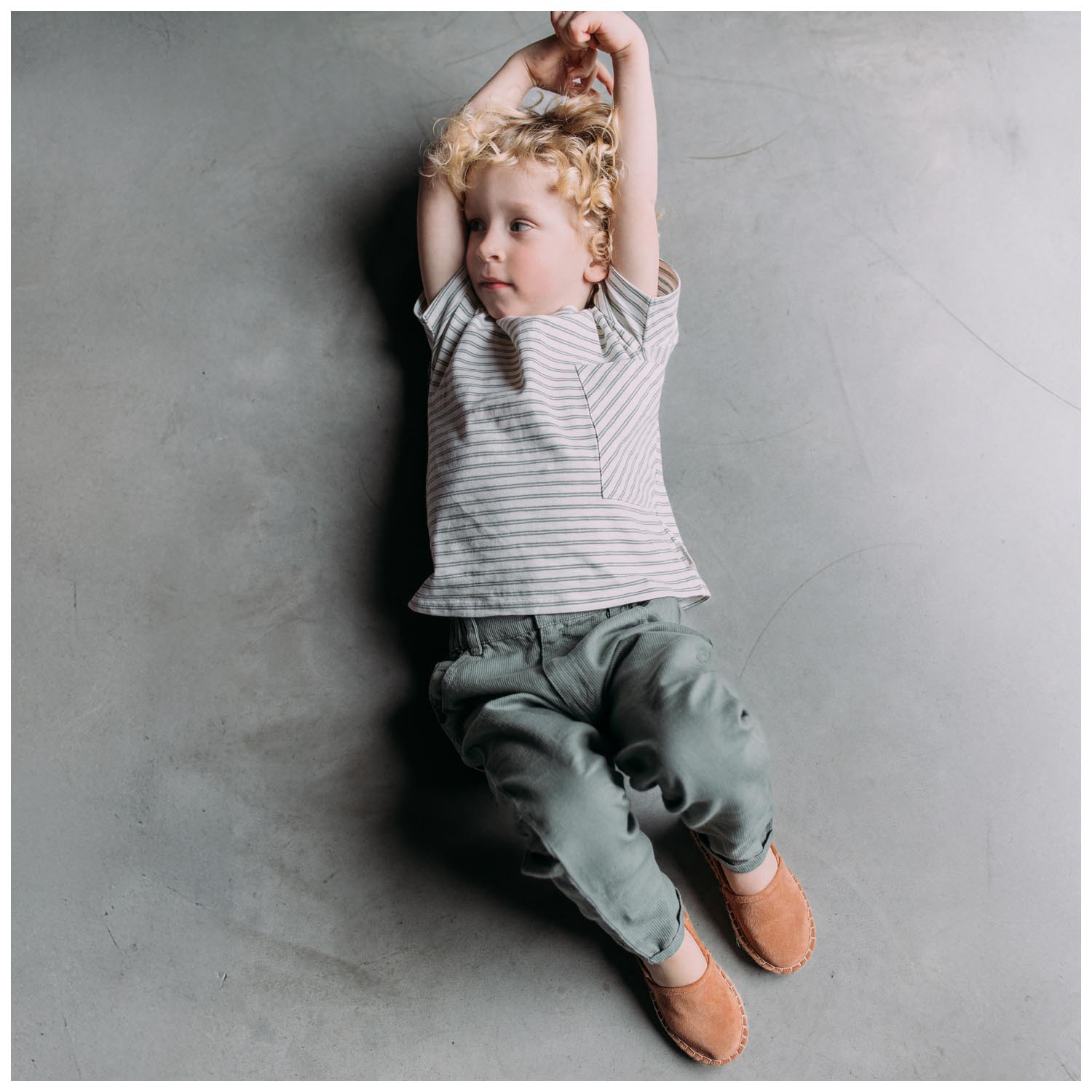 Sweet Petit peuter T-shirt Boan korte mouwen strepen groen