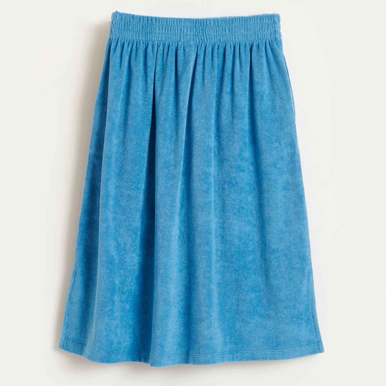 Bellerose Jupe midi Mona en Coton mélangé bleue