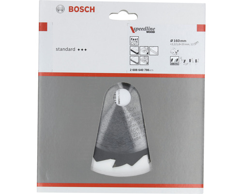 Cirkelzaagblad Bosch Speedline Wood 160x20 mm Z 12