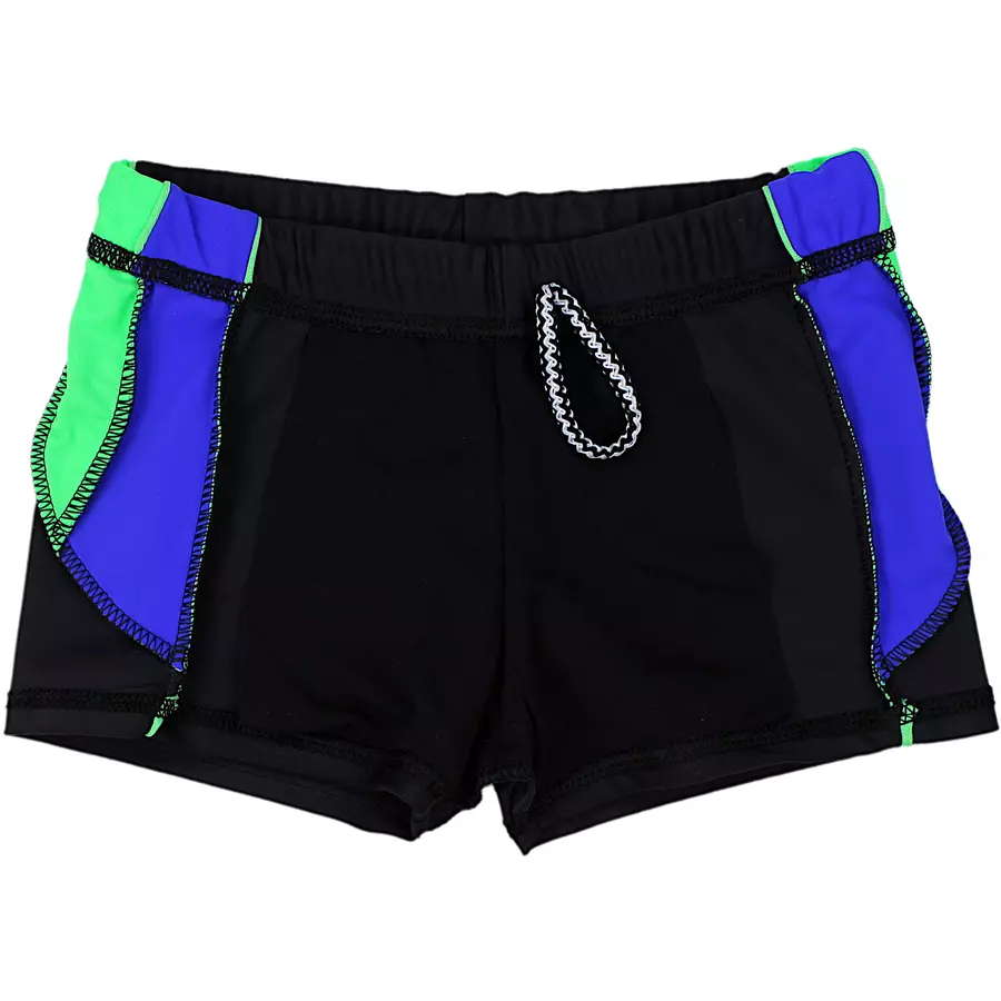 Aquarti Jungen Kurze Badehose mit Einsätzen Seitlich blaugrün
