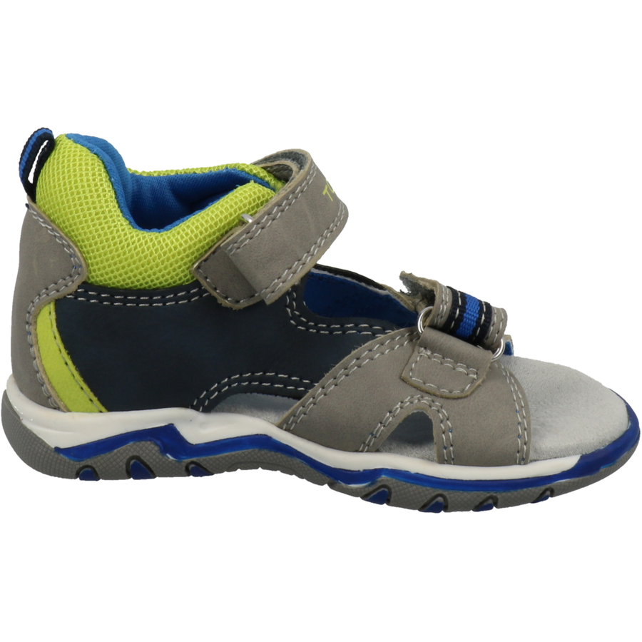 TOM TAILOR Sandale grey-navy-lime