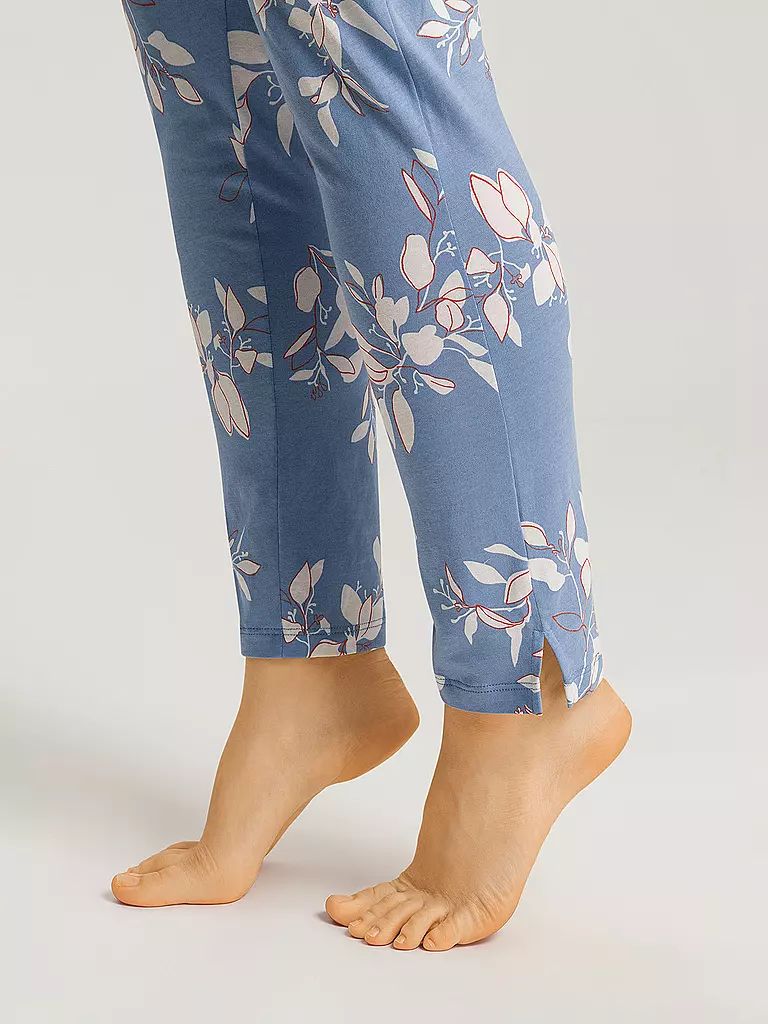 HANRO Pyjamahose blau