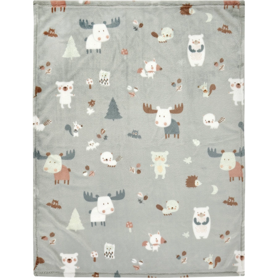 Alvi Microfaserdecke Baby Forest 75 x 100 cm