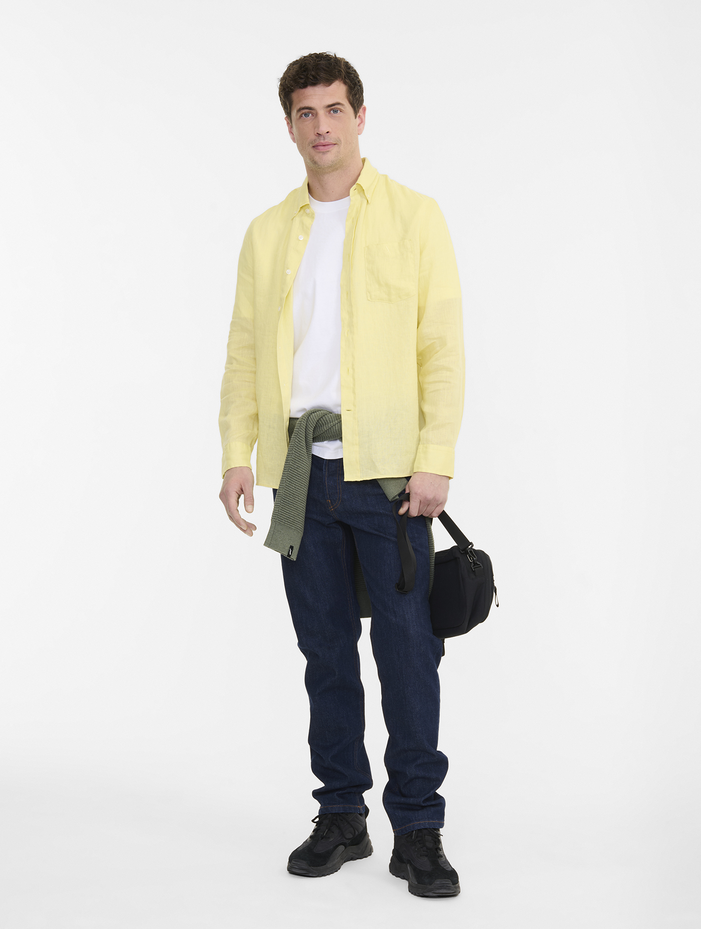 Chemise en lin à manches longues MISTY YELLOW