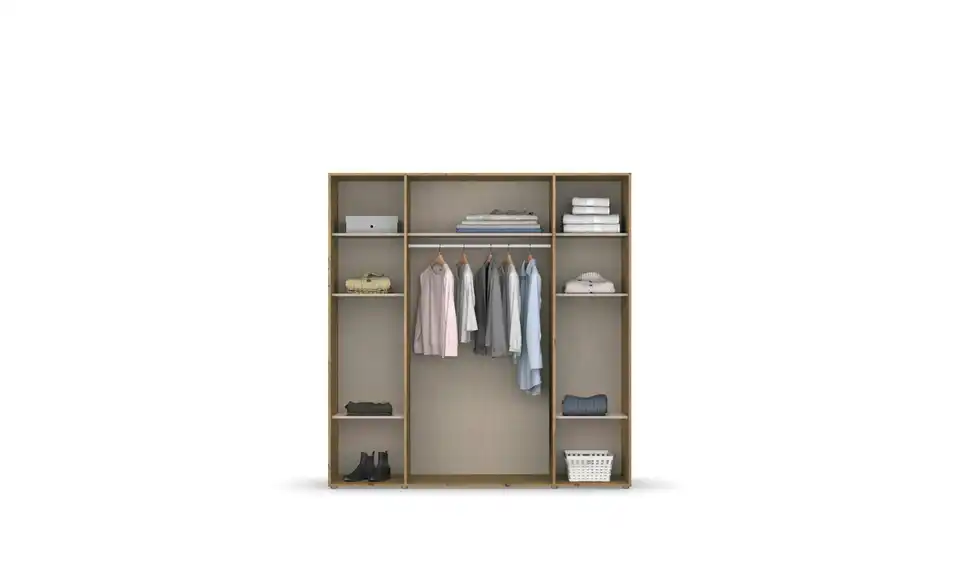 Drehtürenschrank Absetzung: Eiche Artisan 187 cm 4 Stück