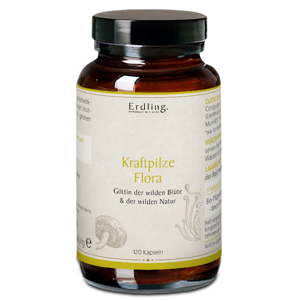 Erdling BIO Kraftpilze Flora – Vitalpilz Synergetikum