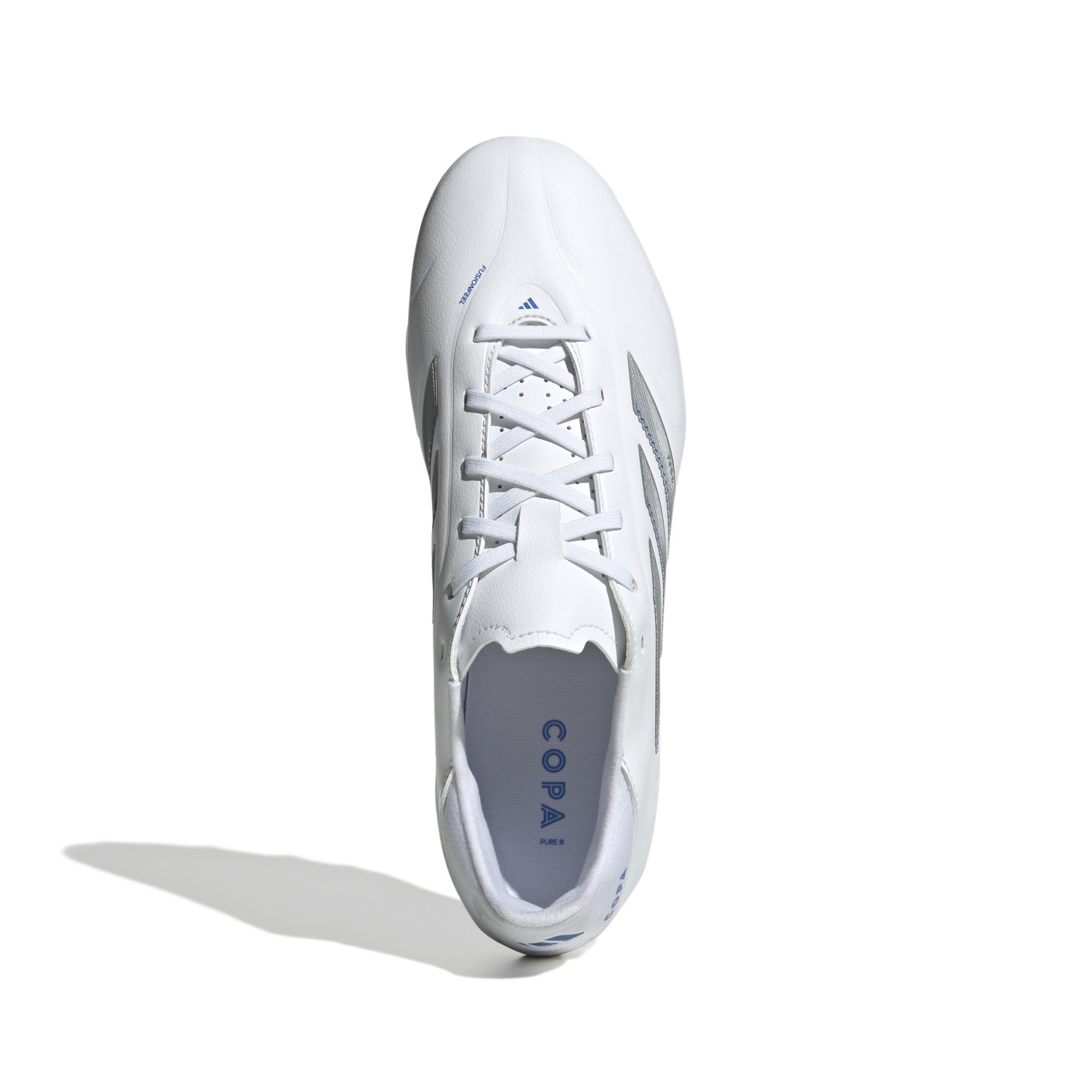 Adidas Copa Pure III League Gras / Kunstgras Voetbalschoenen (MG) Wit Zilver Blauw