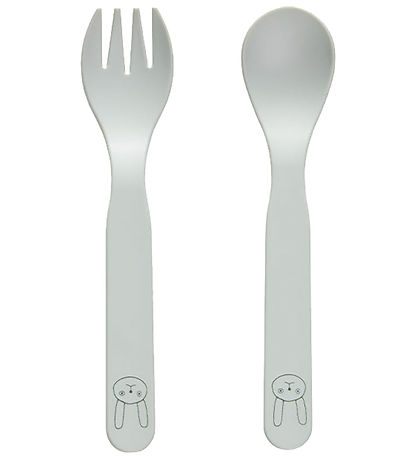 OYOY Kinderbesteck - Biokunststoff - 2 Teile - Pullo - Pale Minz