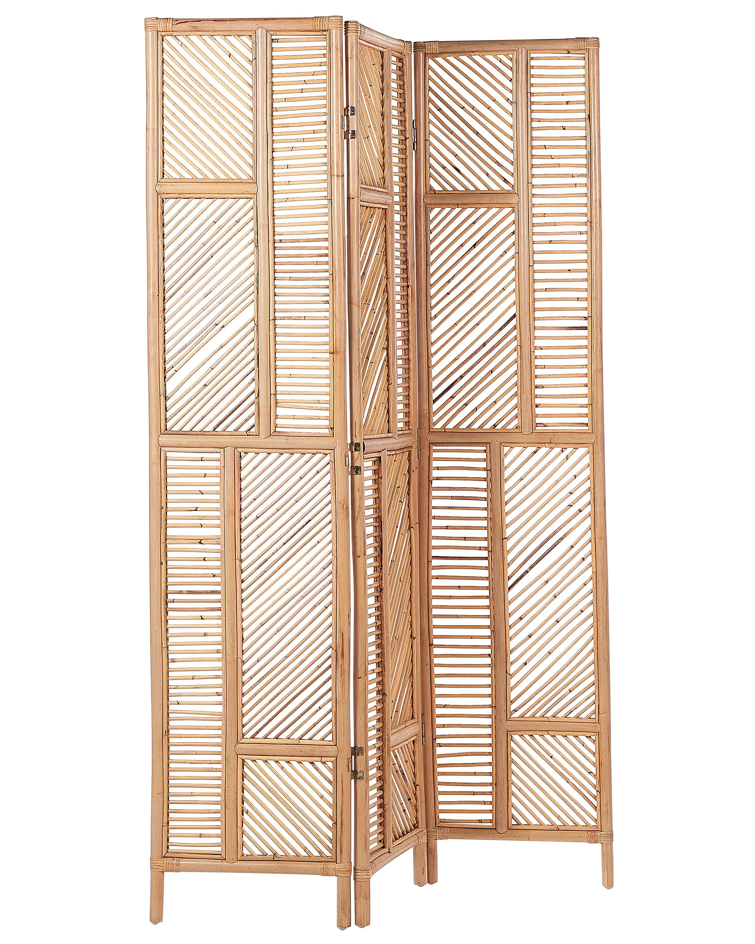 Roomdivider met 3 panelen LAMEZIA Lichtbruin 117 cm 180 cm