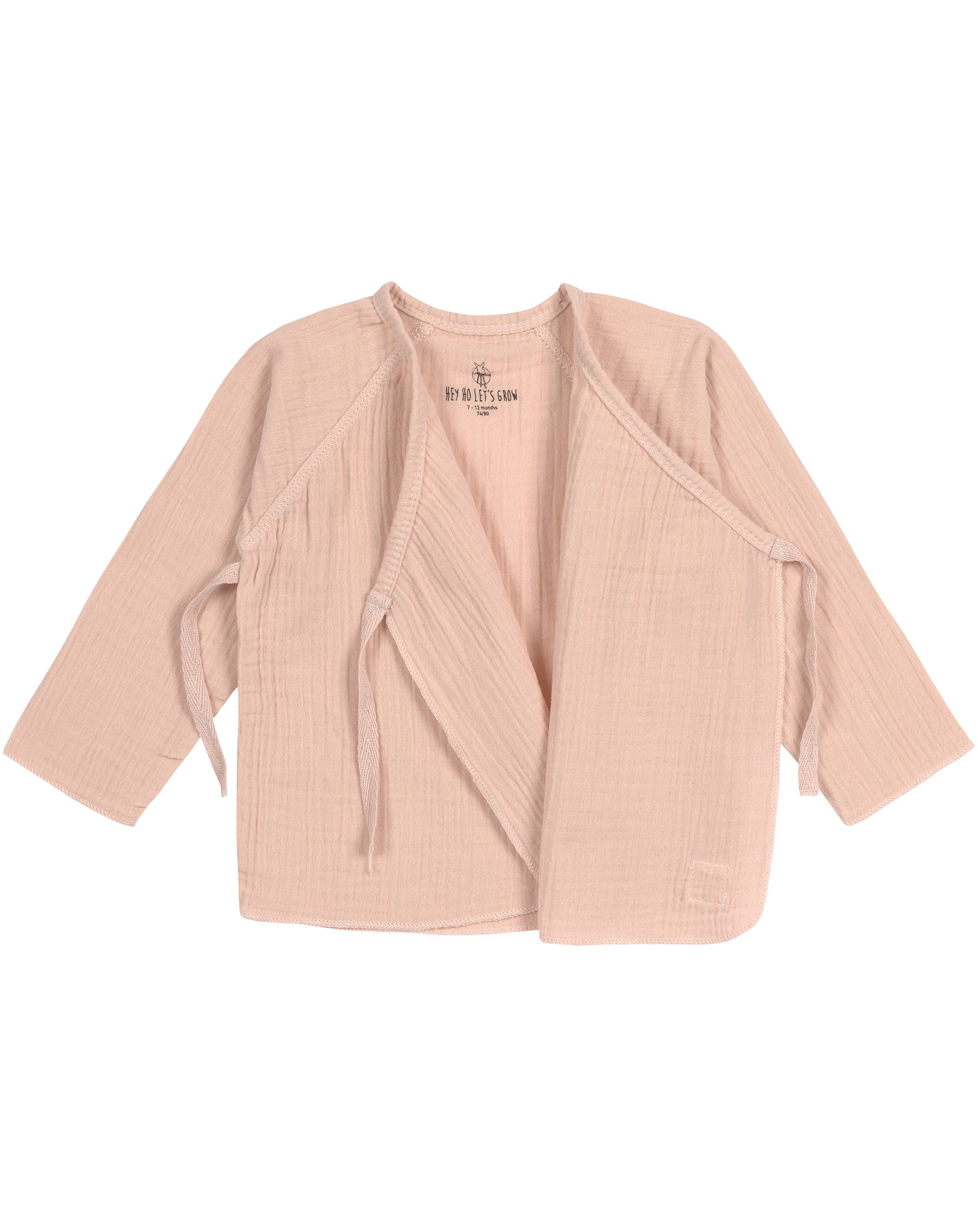 Kimono-Wickelshirt COZY MUSLIN in powder pink