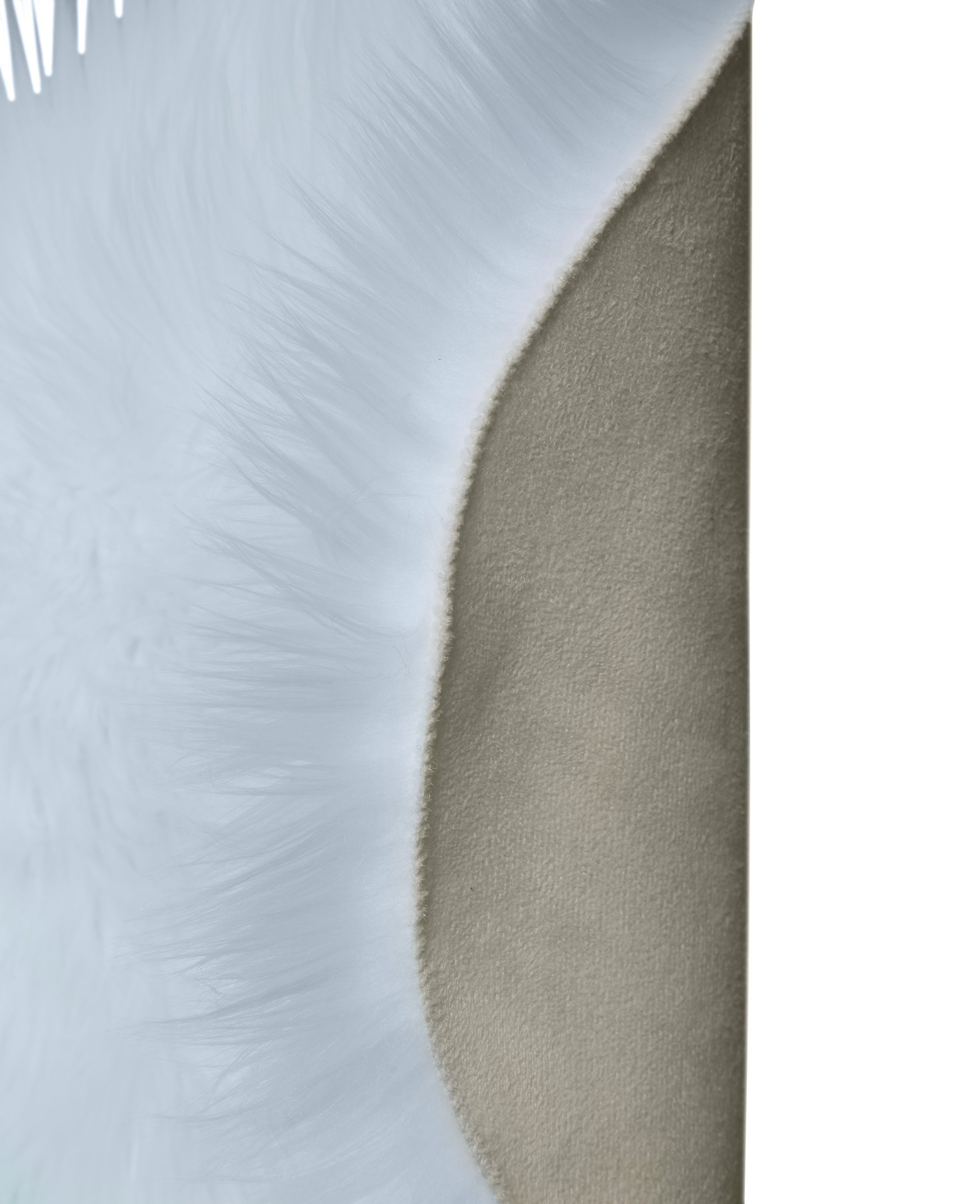 Sitzkissen Kunstfell 2er Set 37.5 cm weiss