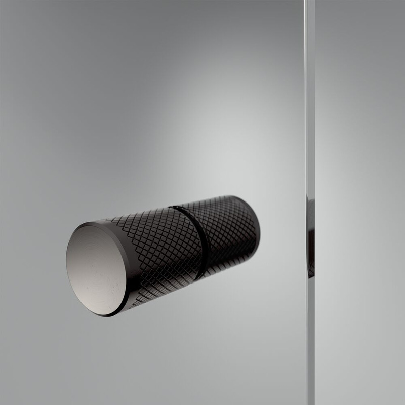 Sealskin Contour Schuifdeur voor nis 120x200 cm, 6 mm helder veiligheidsglas met antikalklaag Mat zwart