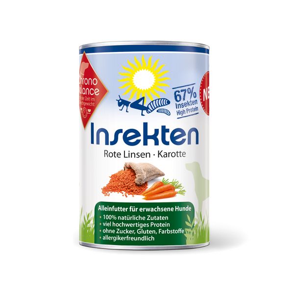 ChronoBalance Alleinfutter Insekten mit Roten Linsen und Karotte