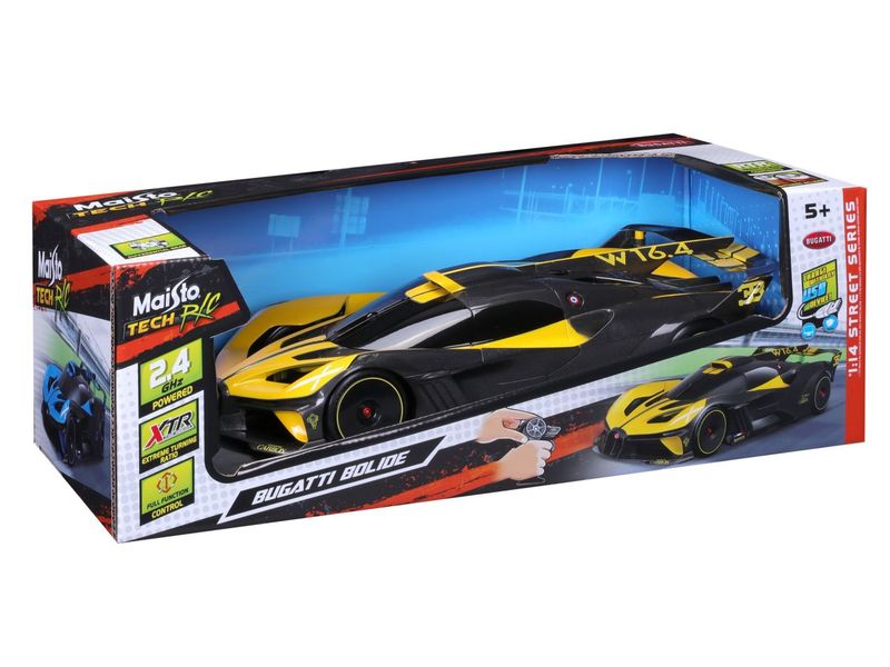Maisto Rennwagen RC Bugatti Bolide 1/14, Gelb Ferngesteuertes Spielzeug