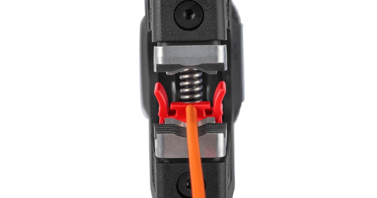 KNIPEXPreciStrip16 Automatische afstriptang  (Zwart/rood, geïntegreerde draadsnijder)