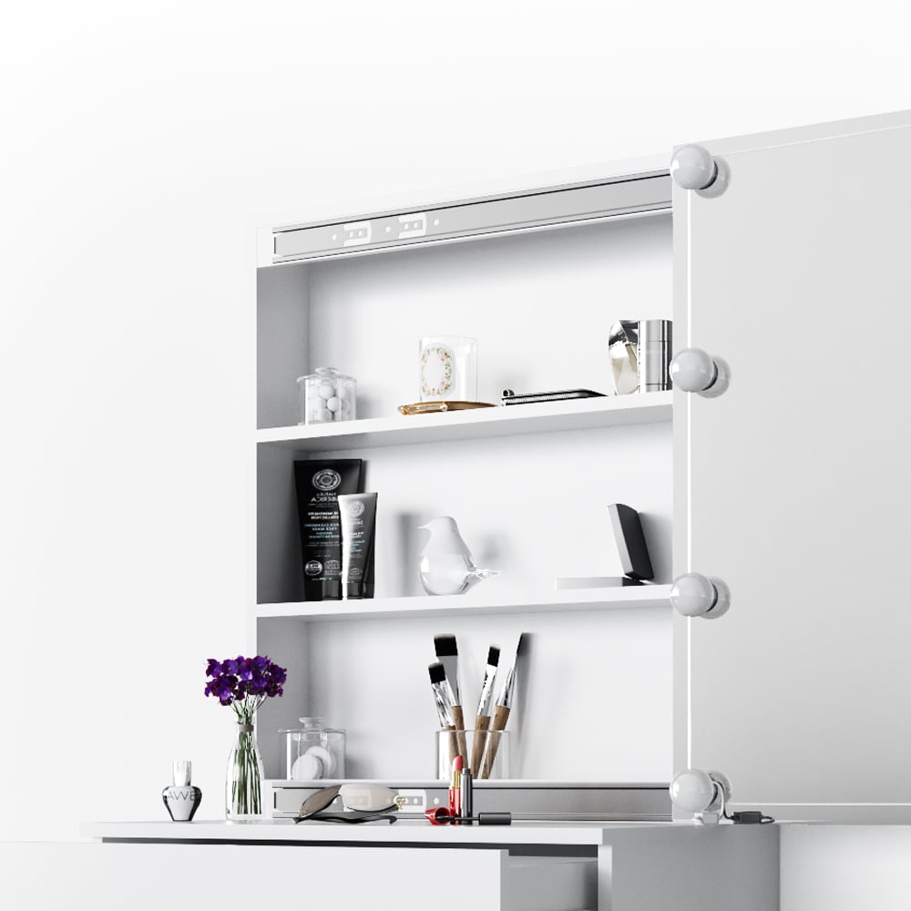 Vicco Schminktisch Melle Weiß 68 x 155 cm Schlafzimmer