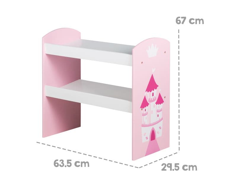 roba Regal Krone mit Aufbewahrungsboxen Pink Spielzeugregal mit 5 Stoffboxen