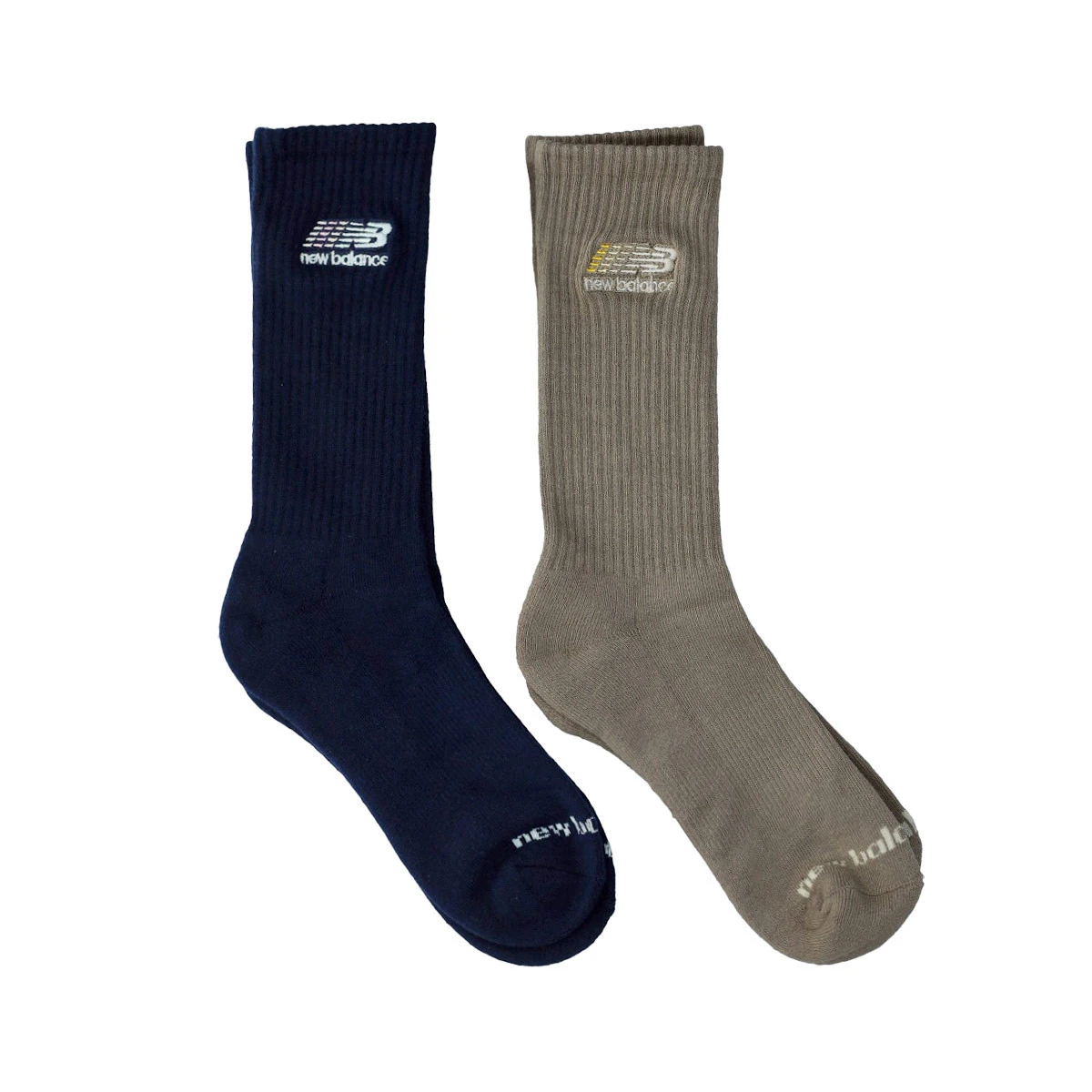 Meias New Balance Multi Color Logo Crew (2 pares)