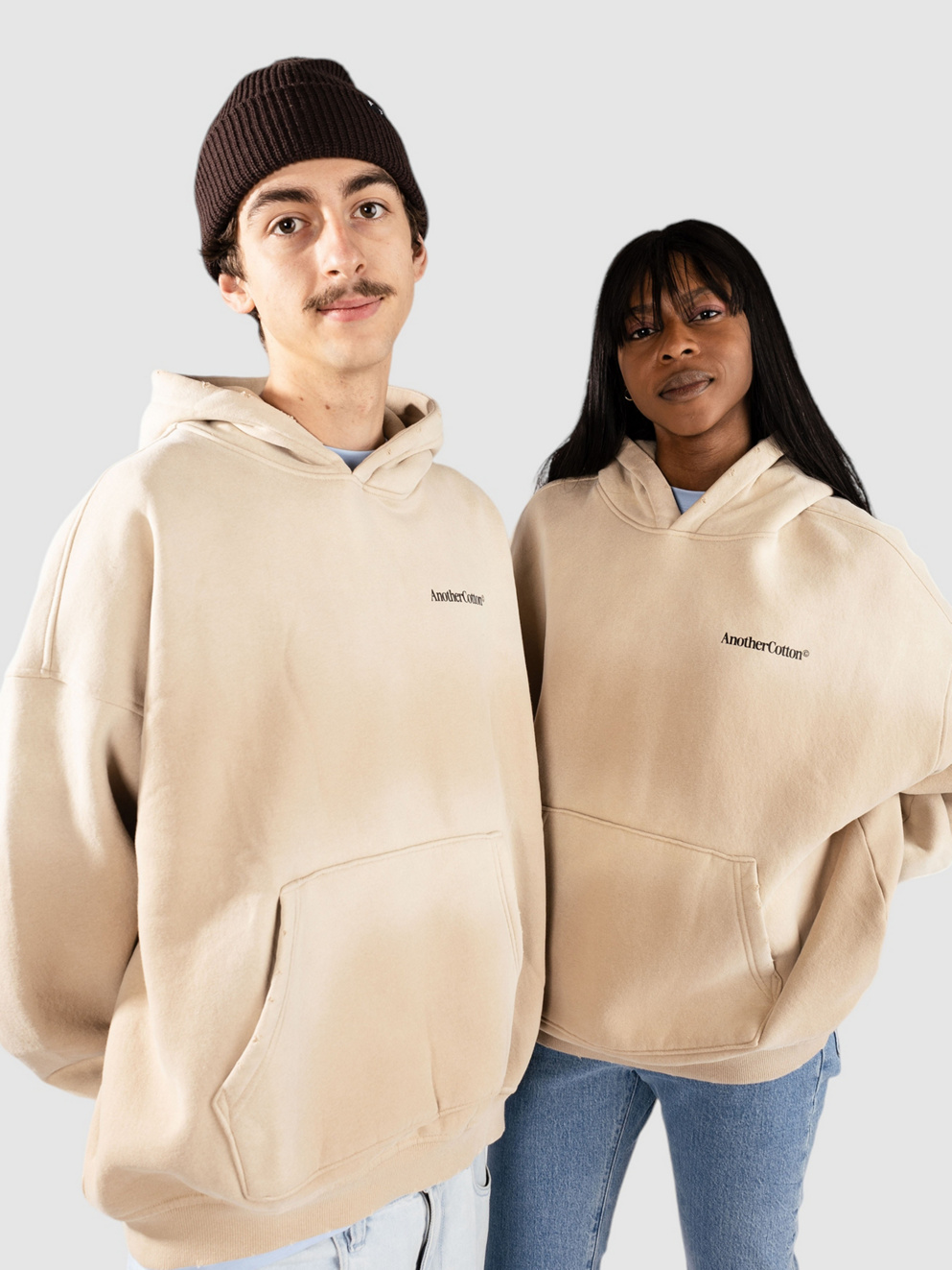 Another Cotton Lab More Espresso Hoodie washed moonlight