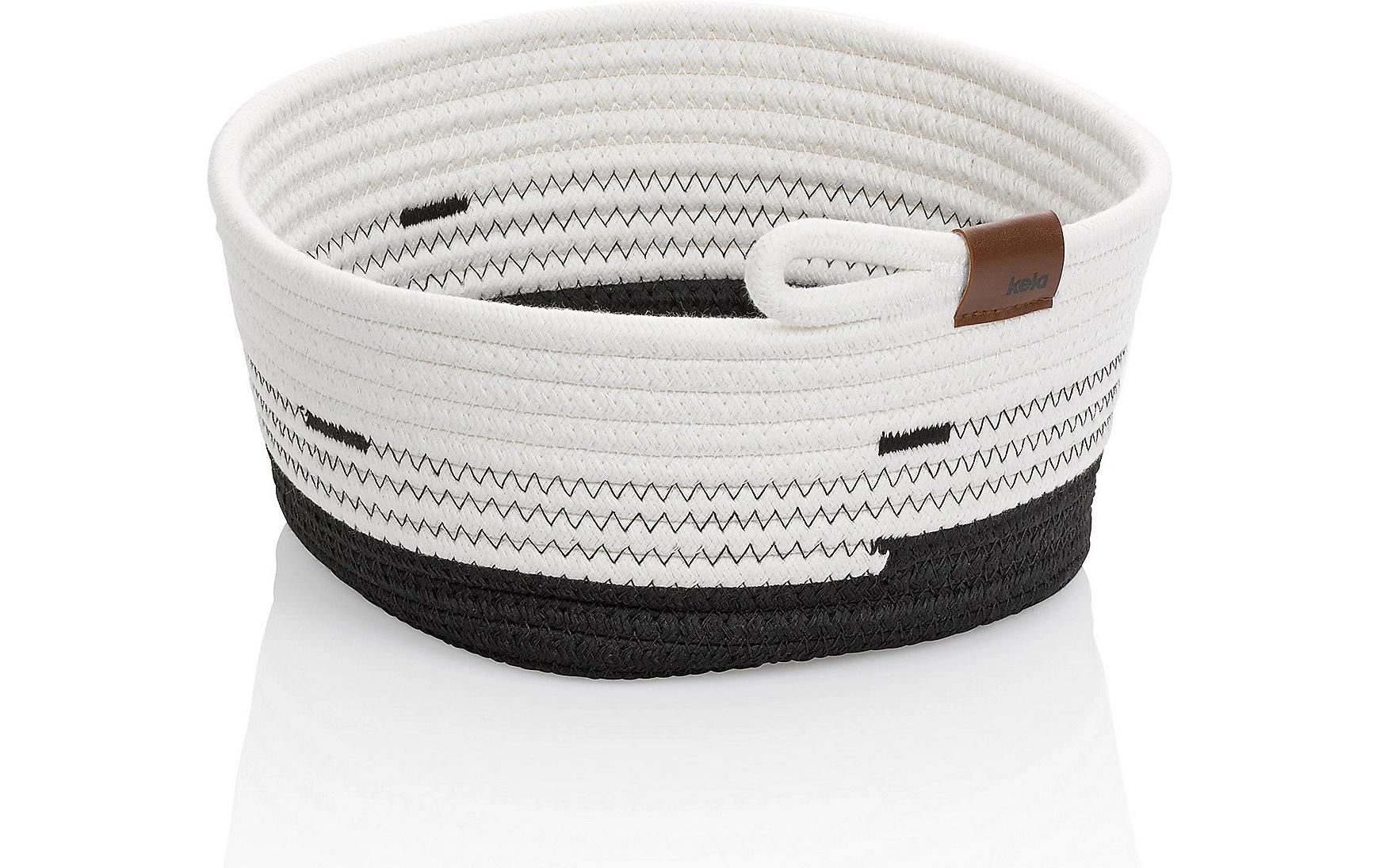 Aufbewahrungskorb Hedda 25 x 12 cm, Schwarz/WeissOrdnungshelfer