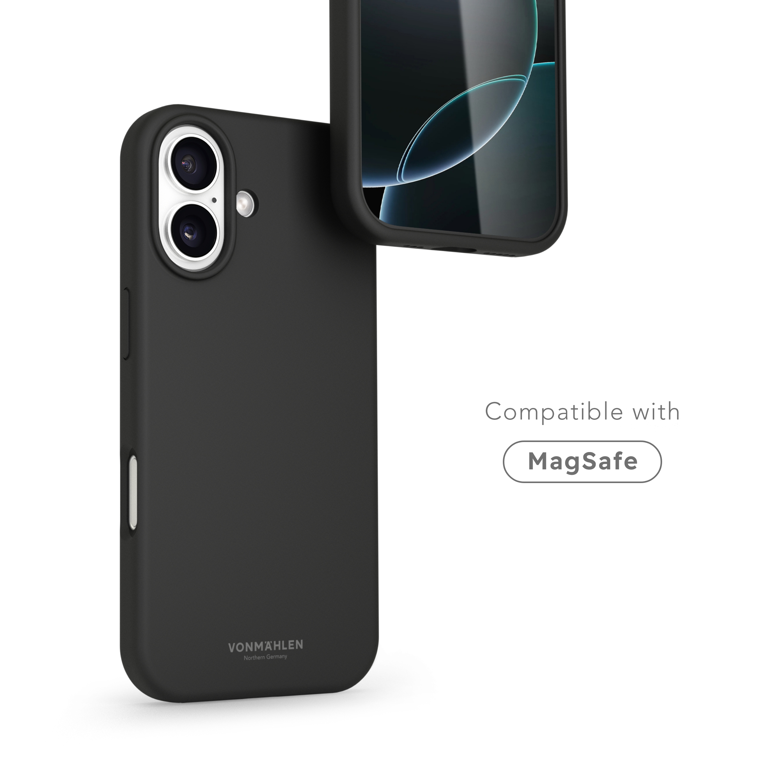 iPhone 17 MagSafe Soft Silicone Hülle Case Recycled (MSC00093) - Schwarz