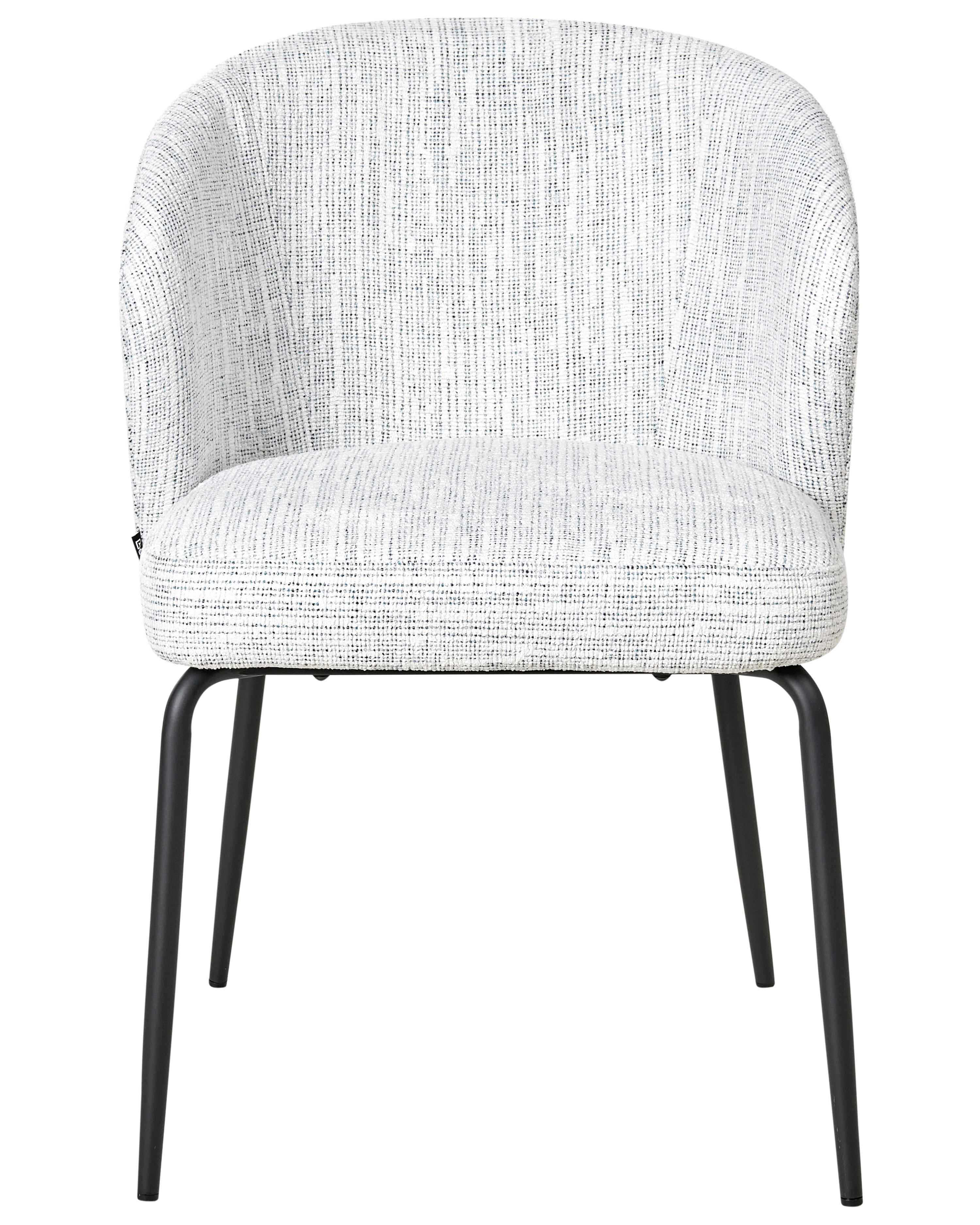 Set van 2 eetkamerstoelen ZANA Stof Wit/blauw