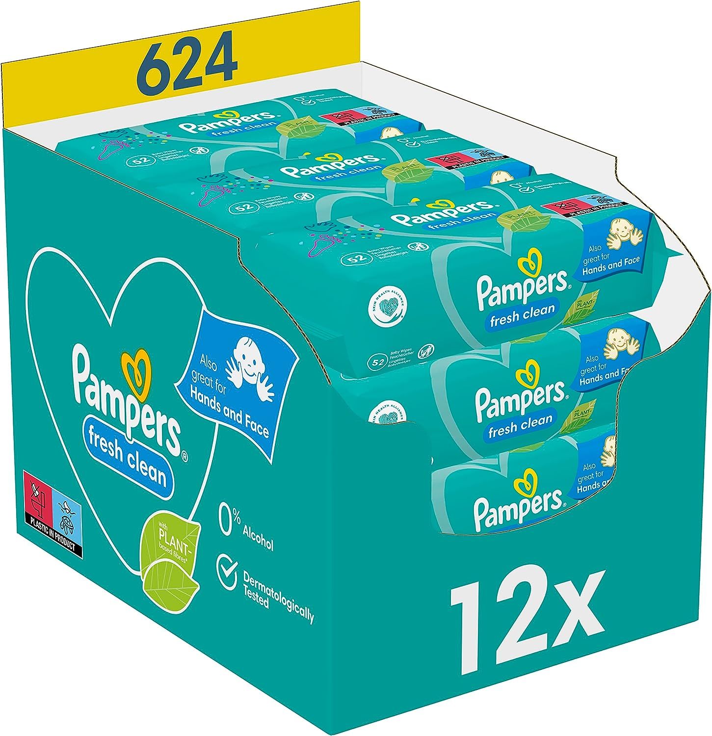 Pampers Fresh Clean Feuchttücher  12 Packungen
