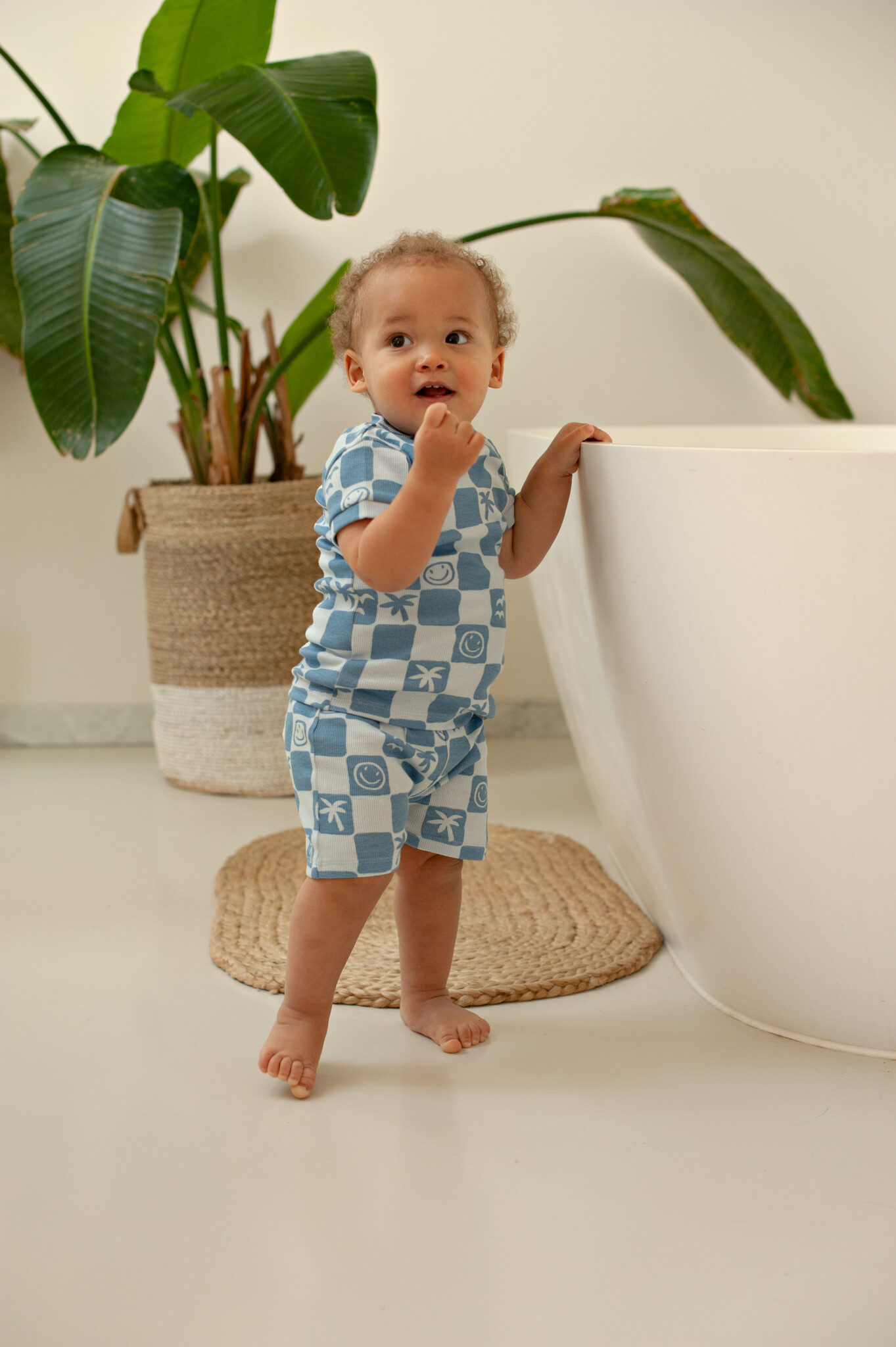 Feetje Feetje shortama Chase Check - Premium Summerwear, blauw