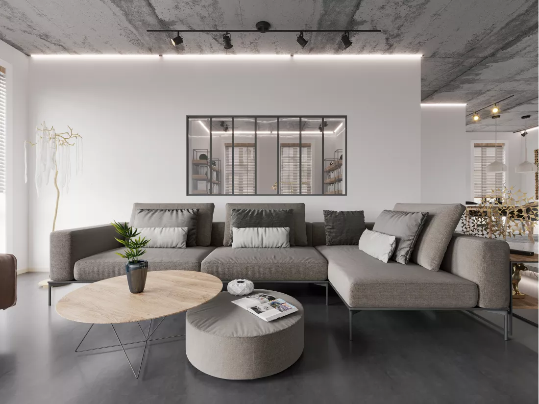 Verrière atelier en aluminium thermolaqué - 210x105 cm - Noir - BAYVIEW