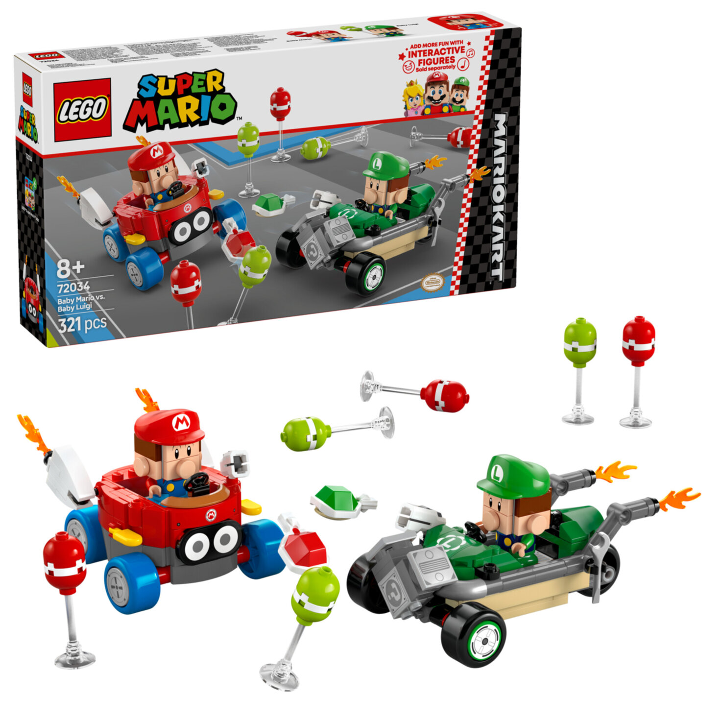 LEGO® Super Mario 72034: Mario Kart – Baby Mario vs. Baby Luigi ab 8 Jahren