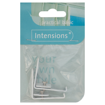 Intensions 3 cm wandsteun gordijnrail Plus wit 2 stuks
