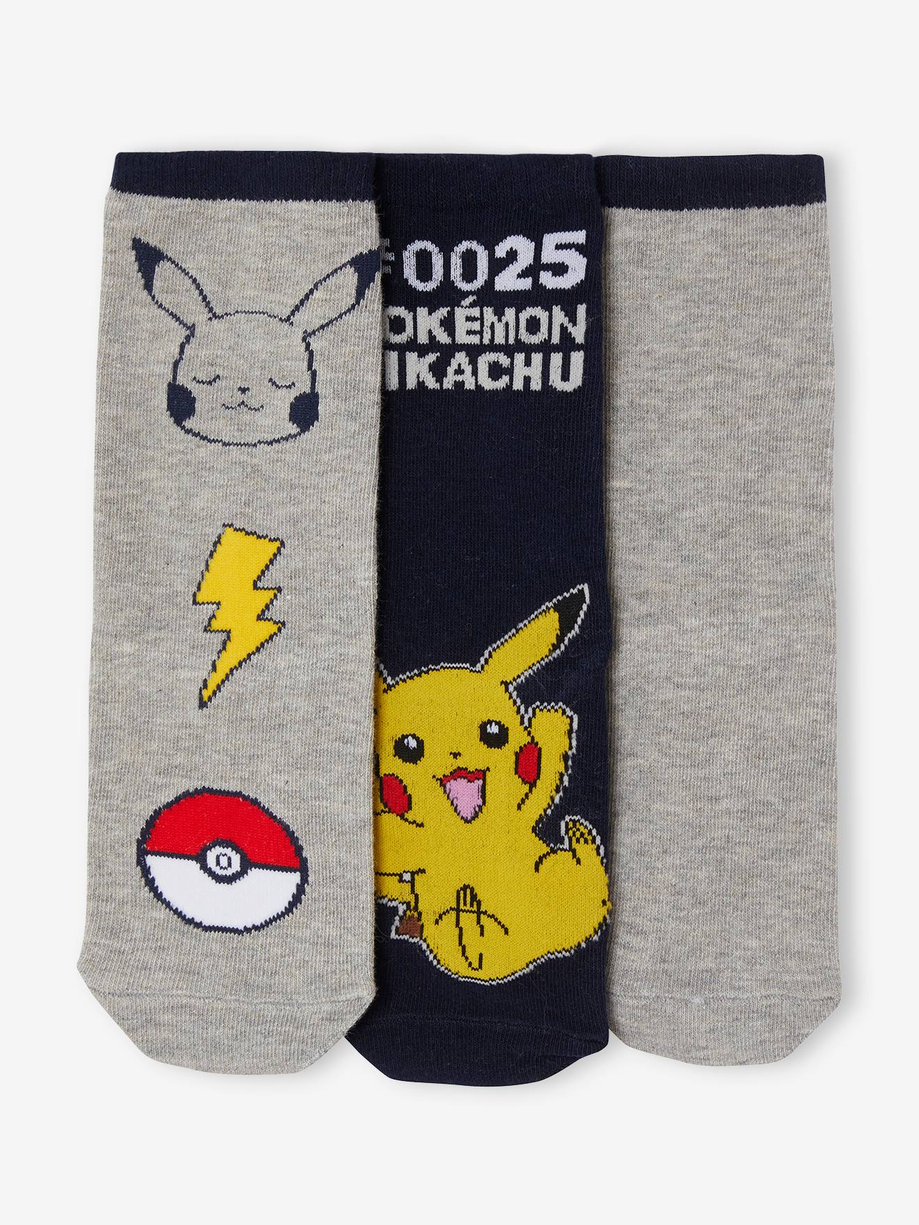 Pacote com 3 pares de meias Pokémon® para meninos, azul marinho
